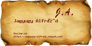 Jagyugy Alfréd névjegykártya